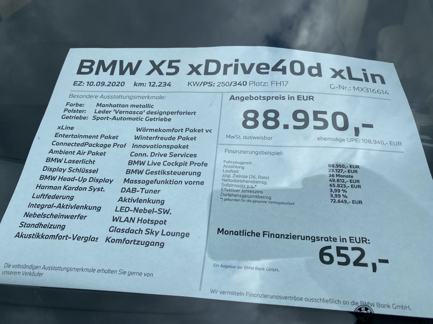 BMW X5 xDrive 40d 340PS xLine SkyLounge  З Німеччини (48397)